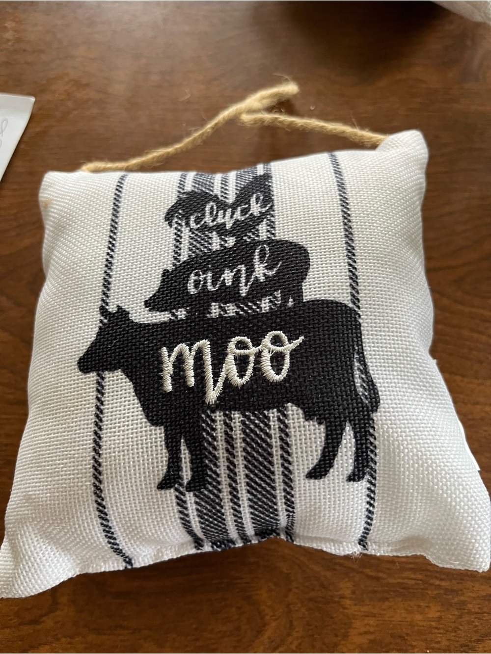 Farmhouse Black & White 'Moo' and Truck pillows
